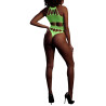 Ouch! Glow Body à encolure grecque Vert Fluo